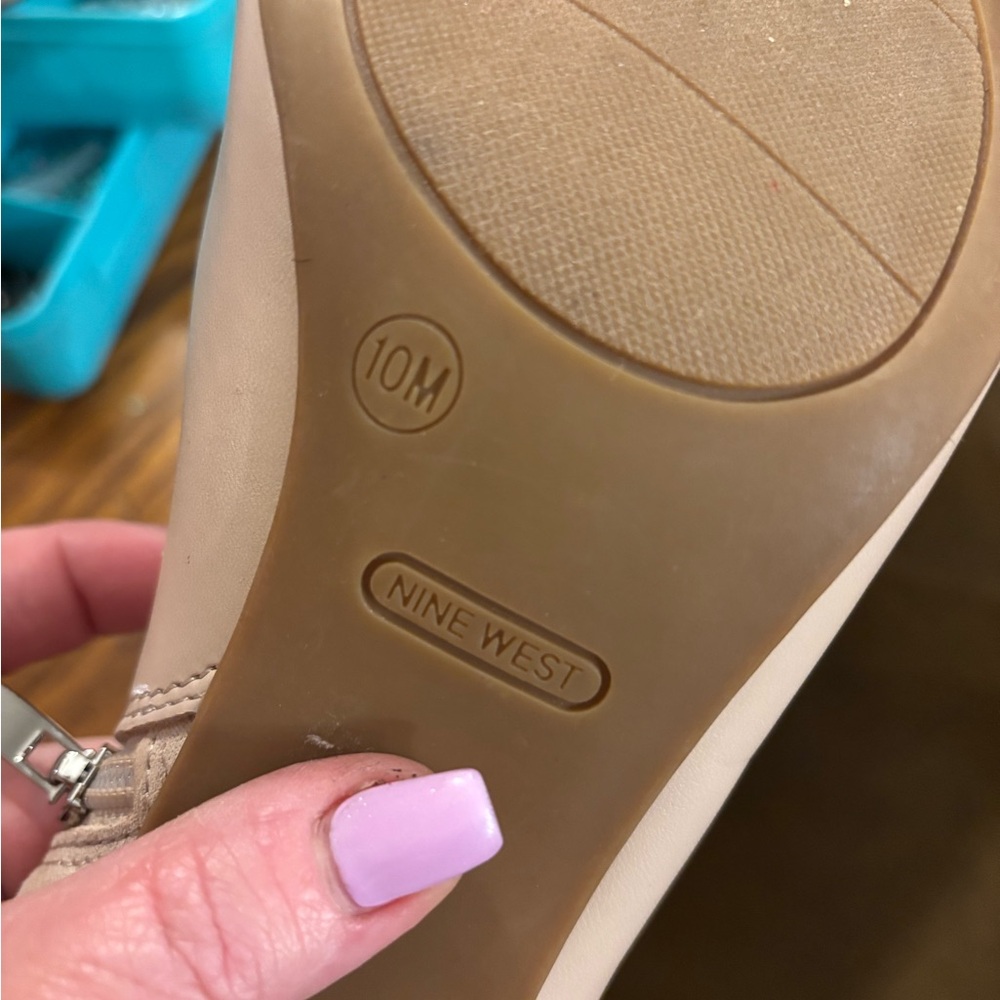 Nine West Cream Ankle Booties - Picture 6 of 6